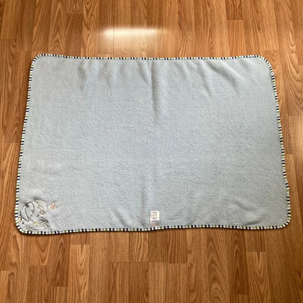 Garanimals Puppy Dog Baby Blanket Baseball Blue Stripes 28 x 39